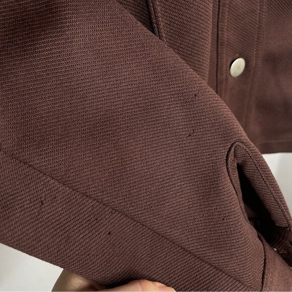 FREE PEOPLE Vintage Brown Jacket Womens Size Small Neutral Indie Sleaze Grunge - Picture 9 of 11